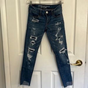 American Eagle Outfitters Distressed, Low-Rise Jegging